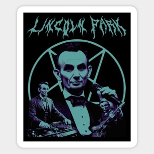 LINCOLN PARK Funny Metal Band Alternate Universe Parody (blue) Magnet